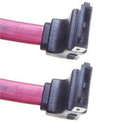 75cm RED Serial ATA SATA III data cable HDD/DVD Keyed Left Right Angled Ang